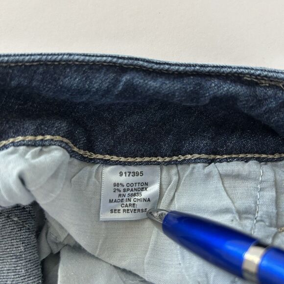 Cabelas Casuals Womens Jeans Size 12 Wide Leg Stretch 34x31 Denim Flap Pockets - Picture 9 of 10